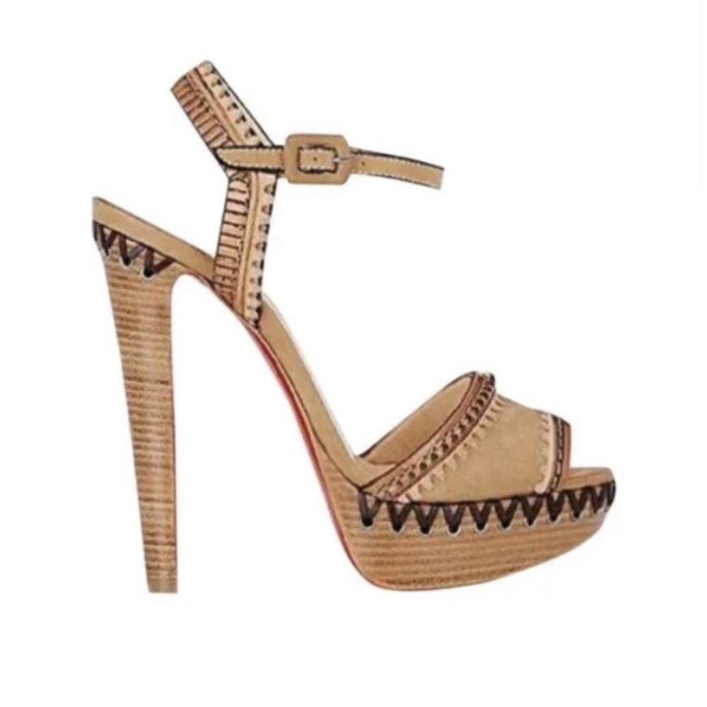 Christian Louboutin Cognac Trepi 140mm 38.5